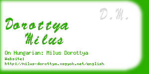 dorottya milus business card